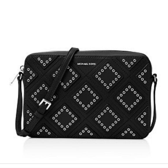 Michael Kors Diamon Gromet JetSet Travel Large East West Crossbody - Picture 1 of 9